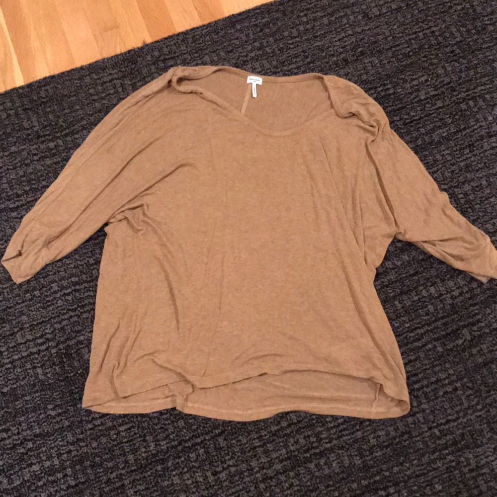 ❗️LAST CHANCE Slouchy sheer tan top